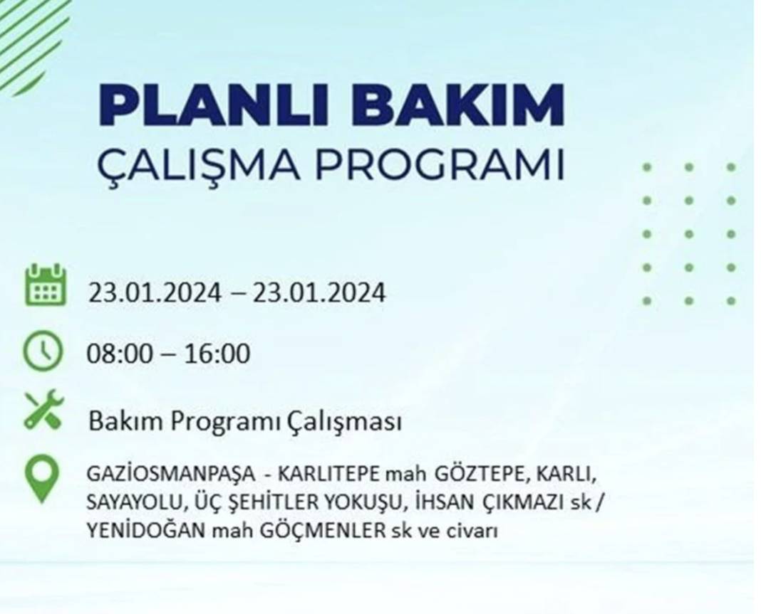 İstanbul karanlığa gömülecek! 22 ilçede saatlerce elektrik gelmeyecek! Hangi ilçelerde elektrik kesintisi var? 38